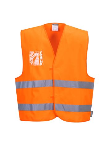 Hi-Vis Vest - Dual ID Holder, L/XL, R, Orange