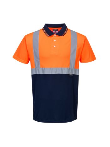 Two-Tone Polo, 4XL, R, Orange/Navy