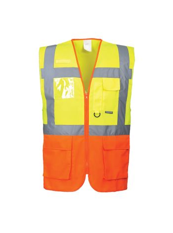 Prague Executive Vest, L, R, Yellow/Orange