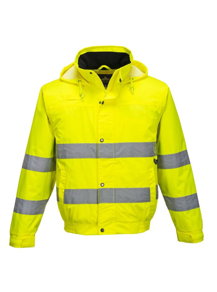 Hi-Vis Lite Bomber Jacket, L, R, Yellow