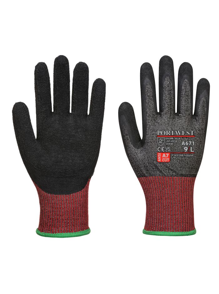 CS AHR13 Latex Cut Glove, L, R, Black
