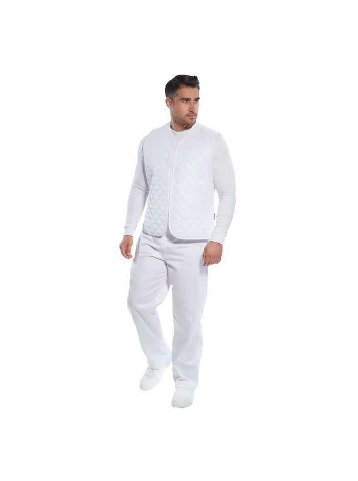 Food Industry Bodywarmer, L, R, White