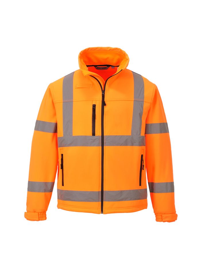 Hi-Vis Classic Softshell Jacket (3L), L, R, Orange