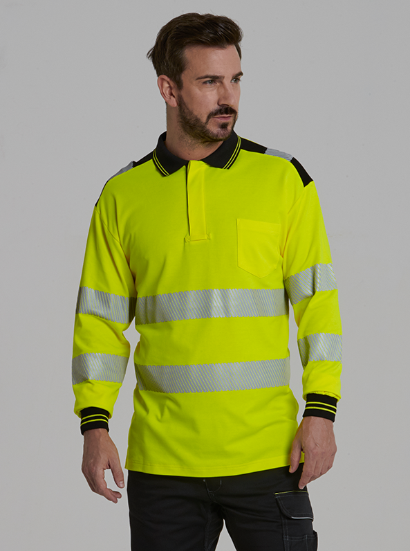 PW3 Hi-Vis Polo Shirt L/S