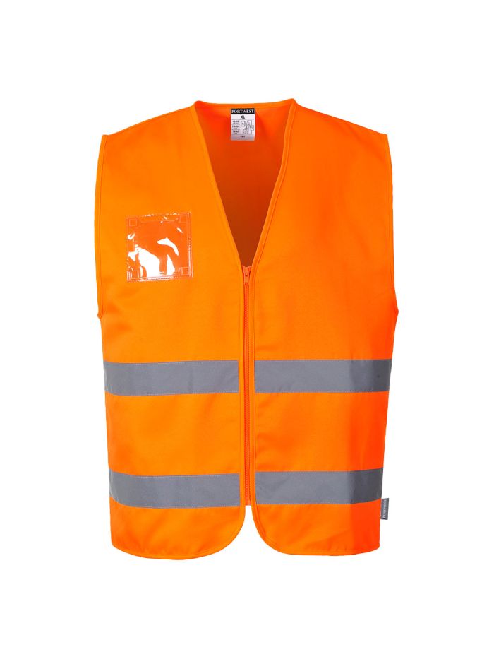 Hi-Vis Polycotton Vest, XL, R, Orange